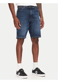 Wrangler Szorty jeansowe Texas 112362506 Granatowy Regular Fit. Kolor: niebieski. Materiał: bawełna