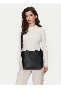 Calvin Klein Jeans Torebka Ultralight Mini Tote LV04K3112G Czarny. Kolor: czarny. Materiał: skórzane