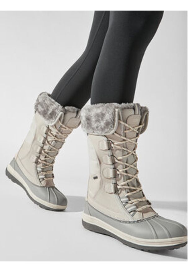 CMP Śniegowce Thalo Wmn Snow Boot Wp 30Q4616 Beżowy. Kolor: beżowy. Materiał: skóra