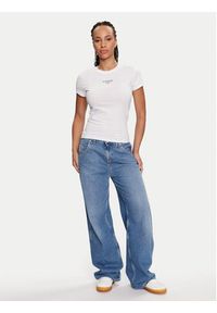 Tommy Jeans T-Shirt Essential DW0DW18397 Biały Slim Fit. Kolor: biały. Materiał: bawełna #4