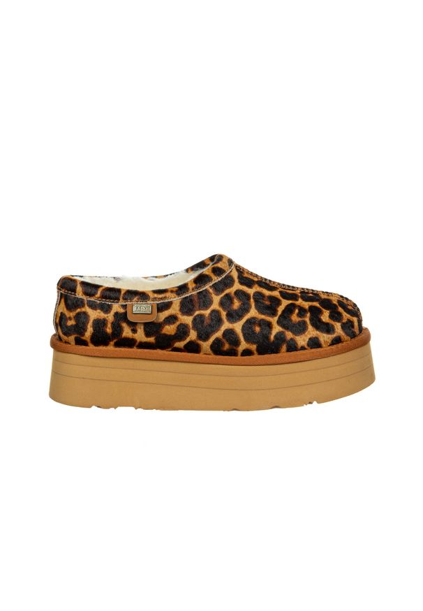Australia Luxe Collective - Sneakersy Luxe Outback Platform Leopard 200003, Brązowy, Skóra naturalna - 37. Zapięcie: bez zapięcia. Kolor: brązowy. Materiał: skóra. Szerokość cholewki: normalna. Wzór: nadruk. Sezon: zima