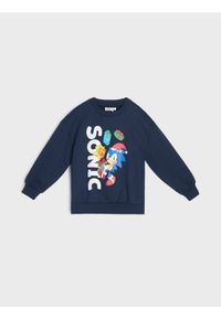 Sinsay - Bluza Sonic the Hedgehog - granatowy. Kolor: niebieski