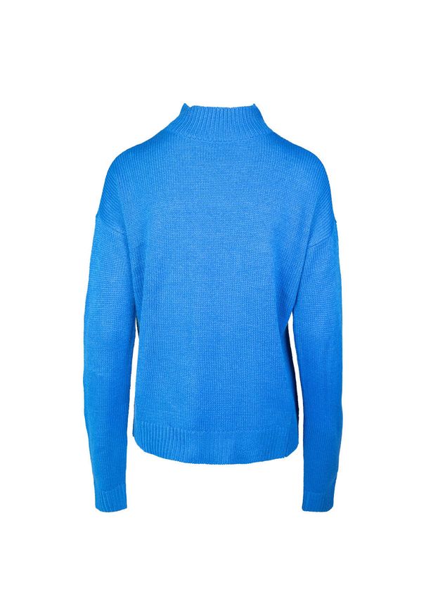 Urban Classics - Bluza Damska Z Okrągłym Dekoltem Oversize. Kolor: niebieski
