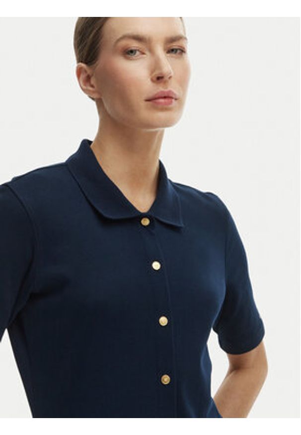 TOMMY HILFIGER - Tommy Hilfiger Sukienka codzienna WW0WW48776 Niebieski Regular Fit. Okazja: na co dzień. Kolor: niebieski. Materiał: bawełna. Typ sukienki: proste. Styl: casual