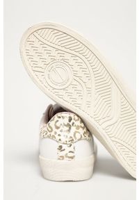 Pepe Jeans Buty skórzane kolor biały na płaskiej podeszwie. Nosek buta: okrągły. Zapięcie: sznurówki. Kolor: biały. Materiał: skóra. Obcas: na płaskiej podeszwie