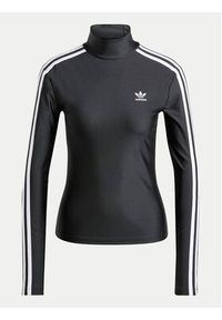 Adidas - adidas Bluzka adicolor 3-Stripes IZ3200 Czarny Slim Fit. Kolor: czarny. Materiał: syntetyk