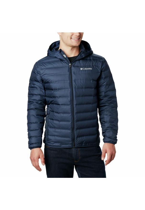 columbia - Kurtka puchowa męska Columbia Lake 22 II Down Hooded Jacket z kapturem. Typ kołnierza: kaptur. Kolor: niebieski. Materiał: puch. Sport: turystyka piesza