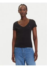 Tommy Jeans Komplet 2 t-shirtów DW0DW21367 Czarny Slim Fit. Kolor: czarny. Materiał: bawełna