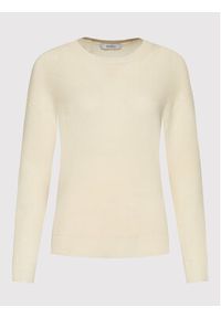 Max Mara Leisure Sweter Mirna 33660326 Beżowy Regular Fit. Kolor: beżowy. Materiał: wełna