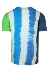 Wielokolorowy T-Shirt Męski - Bawełniany - Brave Soul. Okazja: na co dzień. Kolor: wielokolorowy. Materiał: bawełna. Wzór: prążki, paski. Sezon: wiosna, lato. Styl: casual #2
