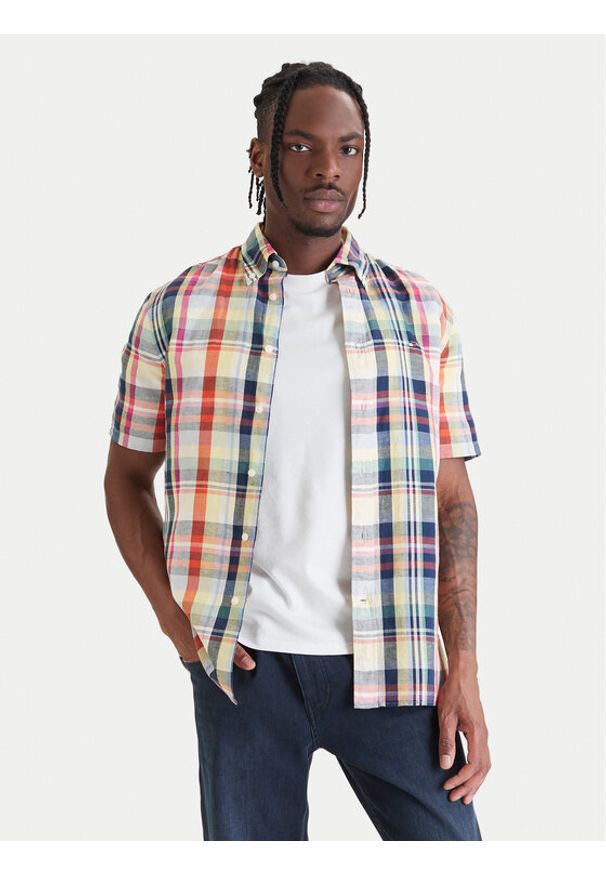 TOMMY HILFIGER - Tommy Hilfiger Koszula MW0MW43126 Kolorowy Regular Fit. Materiał: bawełna. Wzór: kolorowy