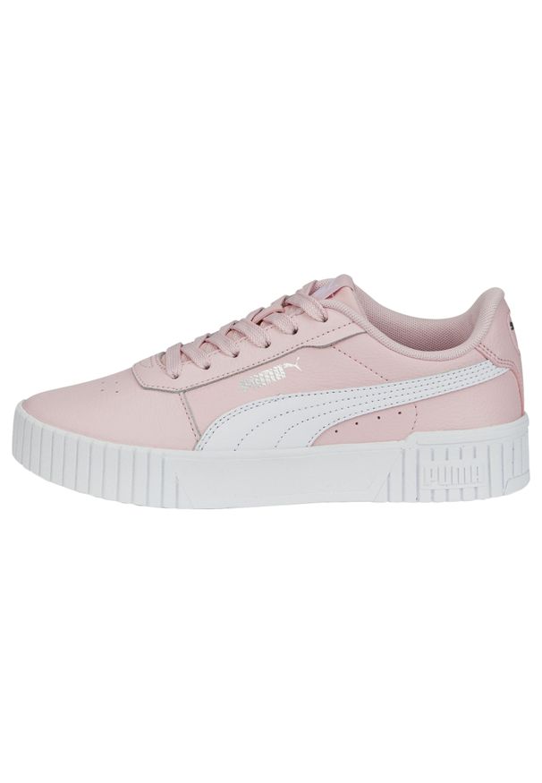 Buty dla dzieci Puma Carina 2.0 Jr. Kolor: biały, wielokolorowy, różowy. Materiał: materiał, syntetyk