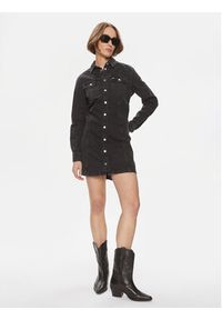 Tommy Jeans Sukienka jeansowa AlineDW0DW17209 Czarny Regular Fit. Kolor: czarny. Materiał: bawełna #4