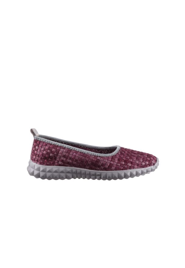 Baleriny Rock Sanya Met Bordo Grey Binding, Fiolet, Materiał. Kolor: fioletowy. Materiał: tkanina. Szerokość cholewki: normalna. Sezon: lato, wiosna. Styl: rockowy