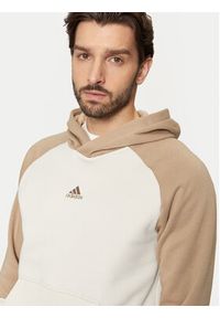 Adidas - adidas Dres Fleece Colorblock IY6671 Beżowy Regular Fit. Kolor: beżowy. Materiał: bawełna #5