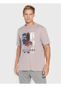 skechers - Skechers T-Shirt Endeavour MTS338 Fioletowy Regular Fit. Kolor: fioletowy. Materiał: bawełna