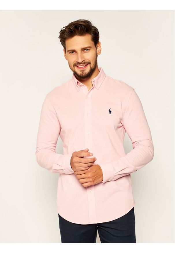 Polo Ralph Lauren Koszula Classics 710654408049 Różowy Regular Fit. Typ kołnierza: polo. Kolor: różowy. Materiał: bawełna