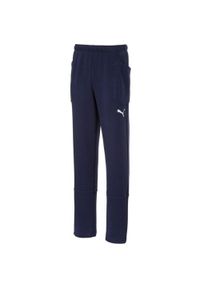Casual spodnie treningowe dla dzieci Puma Liga - Wolność ruchu. Kolor: niebieski, fioletowy, biały, wielokolorowy. Sport: piłka nożna