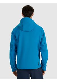 4f - 4F Kurtka softshell wiatroodporna membrana 8000 męska - niebieska L. Kolor: niebieski. Materiał: softshell. Technologia: Primaloft. Sport: turystyka piesza, wspinaczka