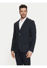 Tom Tailor Marynarka 1044113 Granatowy Slim Fit. Kolor: niebieski. Materiał: syntetyk #1