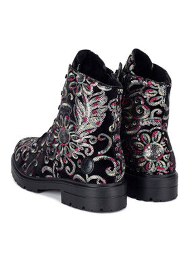 Rieker Trzewiki Z2841-90 Kolorowy. Materiał: materiał. Wzór: kolorowy