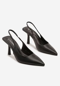 Born2be - Czarne Sandały na Szpilce Bez Pięty Parsedi. Okazja: na co dzień, na spotkanie biznesowe. Kolor: czarny. Obcas: na szpilce. Styl: glamour, klasyczny, casual, biznesowy #3