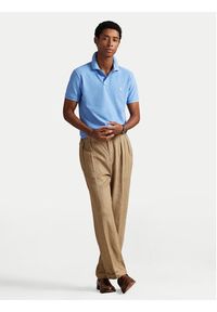 Polo Ralph Lauren Polo 710680784461 Błękitny Custom Slim Fit. Typ kołnierza: polo. Kolor: niebieski. Materiał: bawełna #4