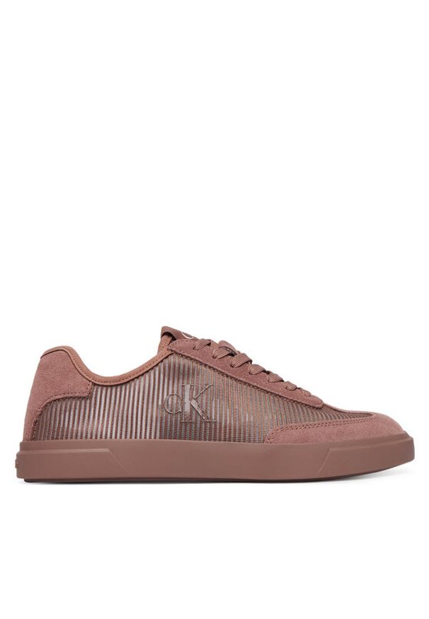Calvin Klein Sneakersy Low Pro Cupsole Wt Striped Ny HW0HW03270 Brązowy. Kolor: brązowy. Materiał: materiał