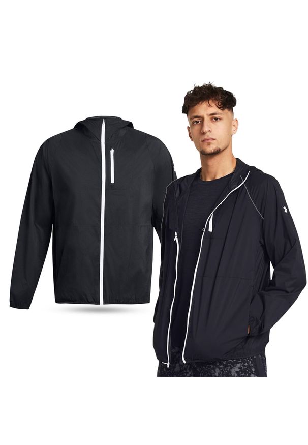 Kurtka sportowa męska Under Armour Lightweight Jacket wodoodporna. Kolor: czarny. Styl: sportowy