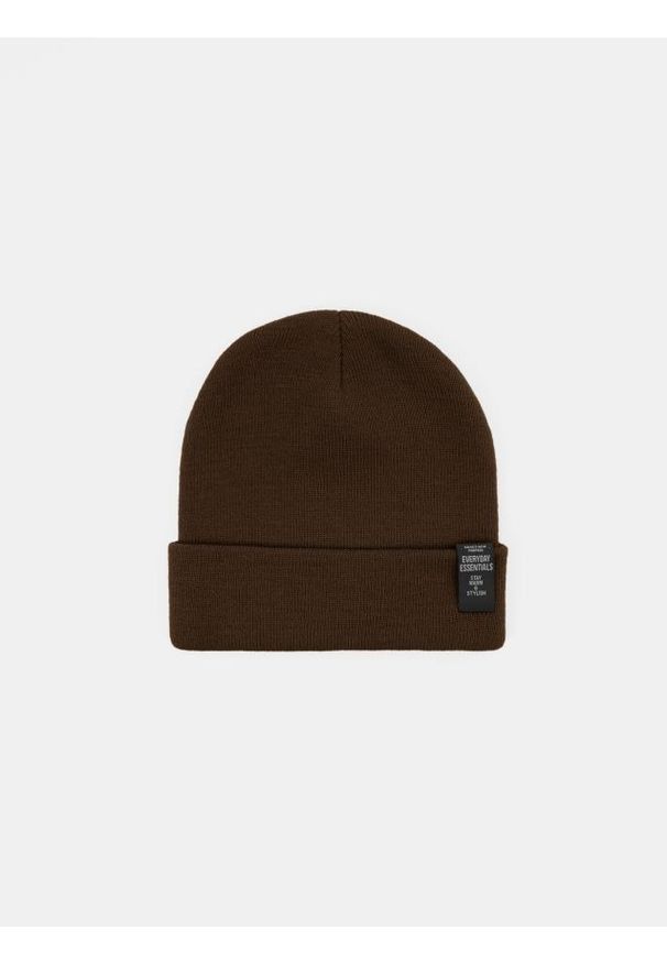 Sinsay - Czapka beanie - brązowy. Kolor: brązowy