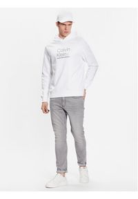 Calvin Klein Bluza Contrast Line Logo K10K111569 Biały Regular Fit. Kolor: biały. Materiał: bawełna #2