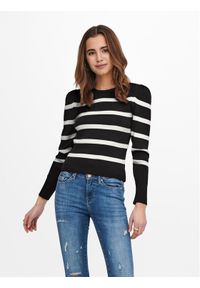 only - ONLY Sweter Sally 15251029 Czarny Regular Fit. Kolor: czarny. Materiał: syntetyk