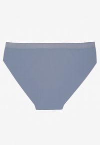 Renee - Niebieskie Majtki Bezszwowe Ozdobione Geometrycznym Wzorem Navlinne. Kolor: niebieski. Materiał: jeans. Wzór: aplikacja, geometria