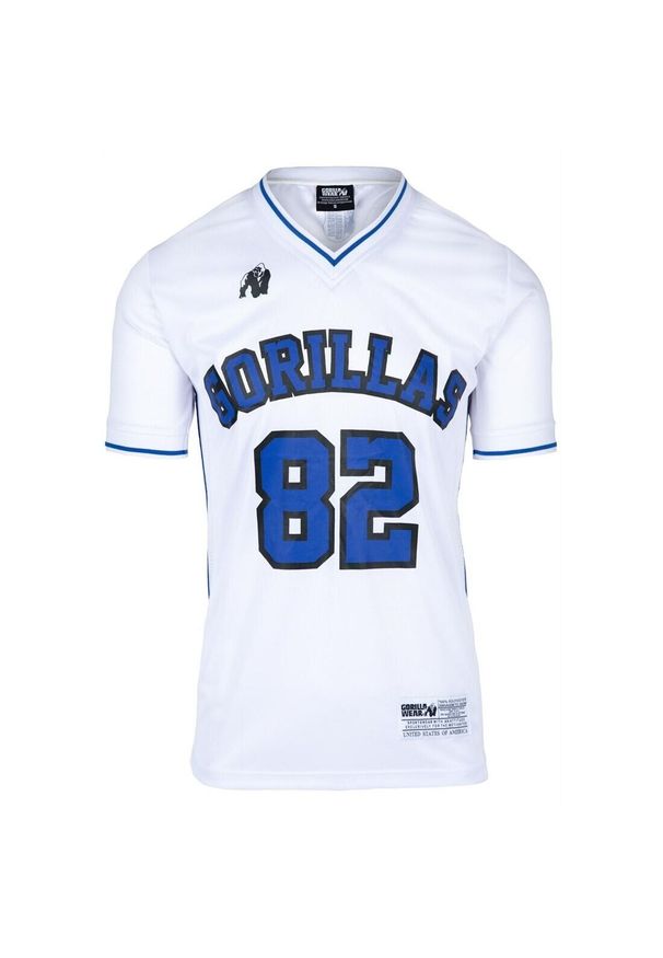 GORILLA WEAR - Koszulka fitness męska Gorilla Wear San Mateo. Kolor: niebieski, wielokolorowy, biały. Sport: fitness