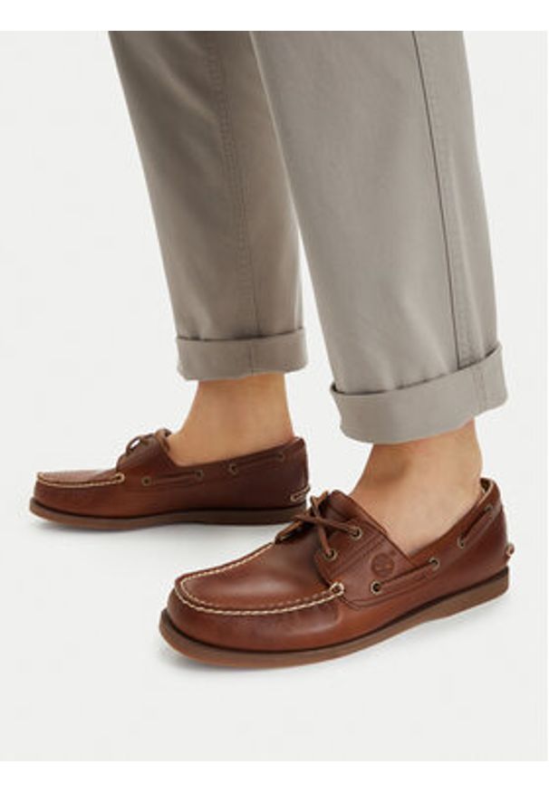Timberland Mokasyny Classic Boat 2 Eye TB0A232XF741 Brązowy. Kolor: brązowy. Materiał: skóra