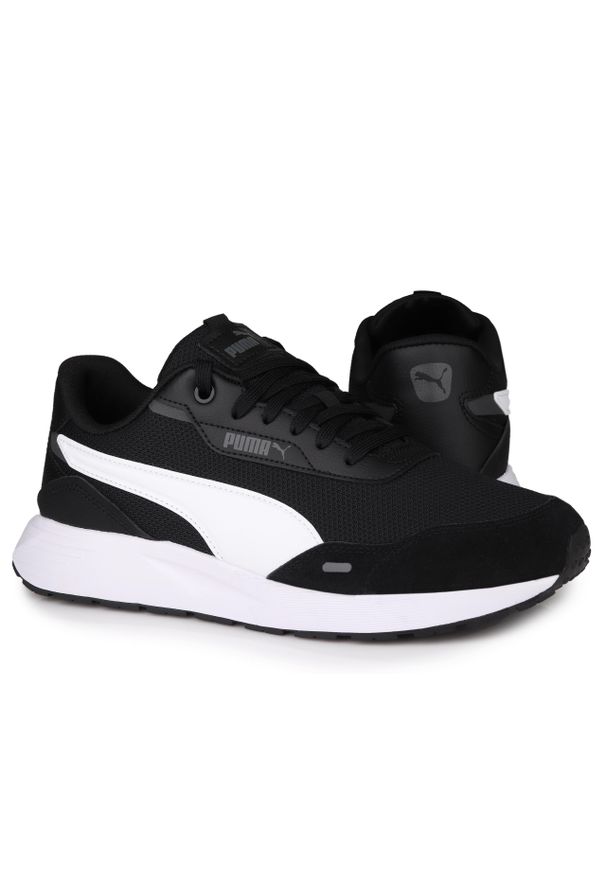 Buty sportowe Puma RUNTAMED. Kolor: biały, czarny, wielokolorowy. Materiał: materiał