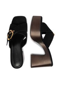 Guess Jeans Klapki CEO-JD421-3 Czarny. Kolor: czarny. Materiał: skóra, zamsz #8