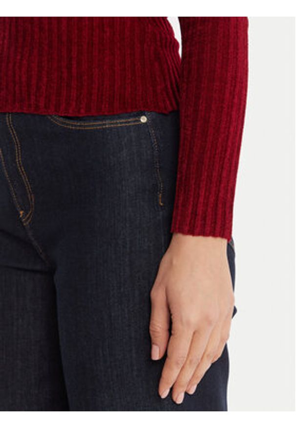 Guess Sweter W5BR62 Z0890 Czerwony Slim Fit. Kolor: czerwony. Materiał: syntetyk