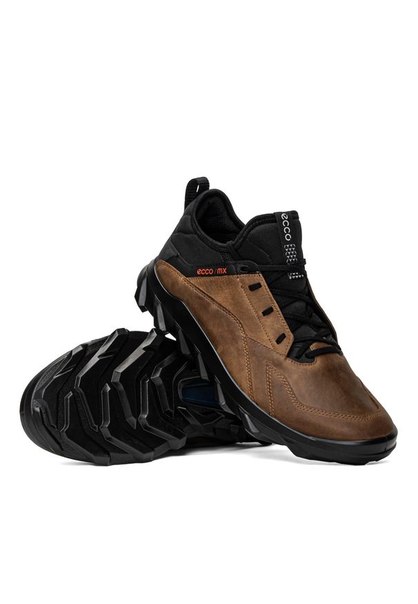 ecco - Buty outdoorowe męskie brązowe ECCO Mx M. Okazja: na co dzień. Kolor: brązowy. Materiał: skóra. Szerokość cholewki: normalna