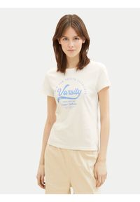 Tom Tailor Denim T-Shirt 1040185 Biały Regular Fit. Kolor: biały. Materiał: bawełna