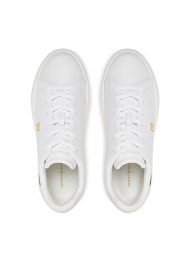 TOMMY HILFIGER - Tommy Hilfiger Sneakersy FW0FW08631 Biały. Kolor: biały. Materiał: skóra