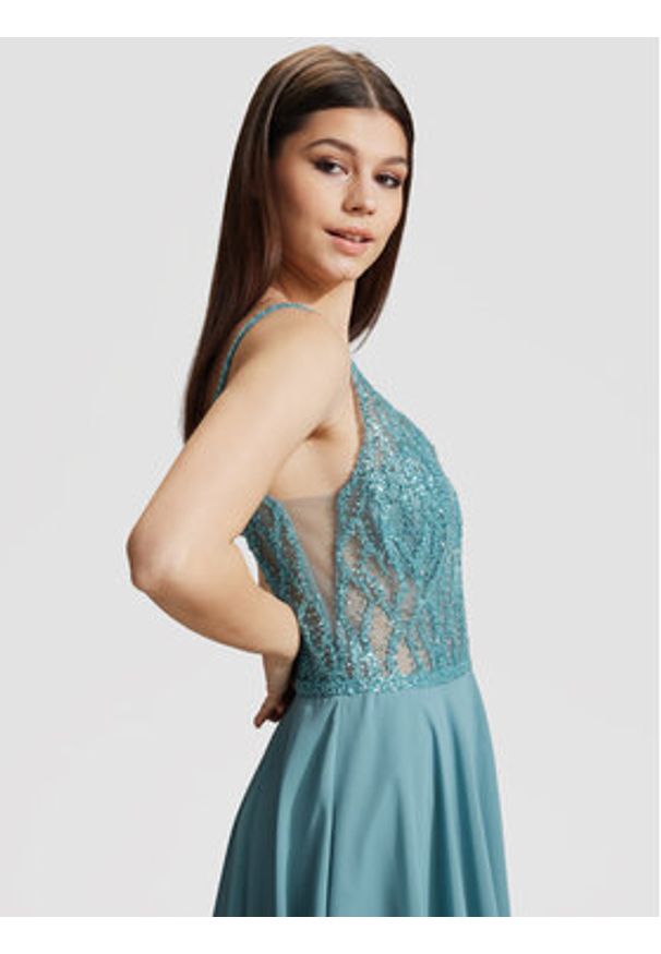 Hey Kyla Sukienka koktajlowa 5AC106HK Niebieski Slim Fit. Kolor: niebieski. Materiał: syntetyk. Styl: wizytowy