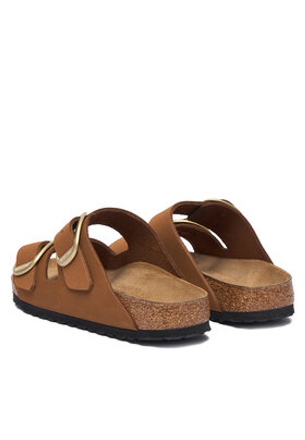 Birkenstock Klapki Arizona Big Buckle 1032989 Brązowy jasny. Kolor: brązowy. Materiał: skóra