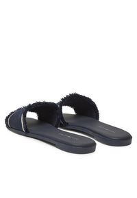 TOMMY HILFIGER - Tommy Hilfiger Klapki Fringe Canvas Flat Sandal FW0FW08908 Granatowy. Kolor: niebieski. Materiał: materiał #5
