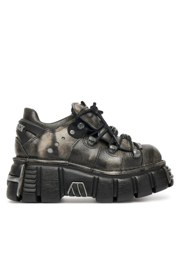 NEW ROCK Sneakersy M-120N-C69 Czarny. Kolor: czarny. Materiał: skóra