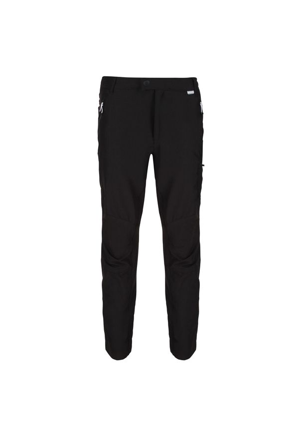 Regatta - Męskie spodnie trekkingowe Highton. Kolor: czarny. Materiał: poliamid, elastan