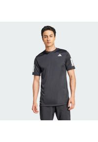 Adidas - Koszulka Club Tennis CLIMACOOL 3-Stripes. Kolor: czarny. Technologia: ClimaCool (Adidas). Sport: tenis