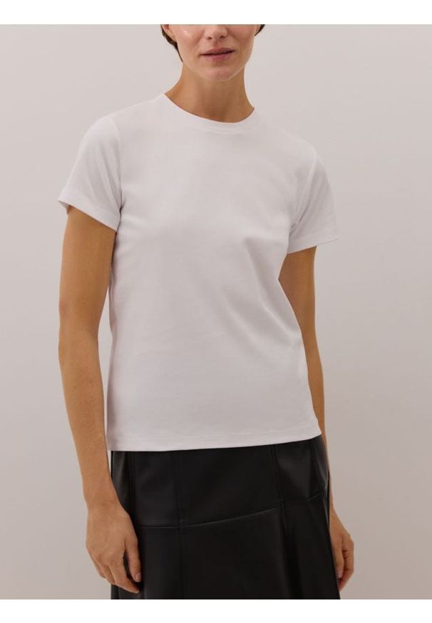 Reserved - Bawełniany t-shirt - biały. Kolor: biały. Materiał: bawełna