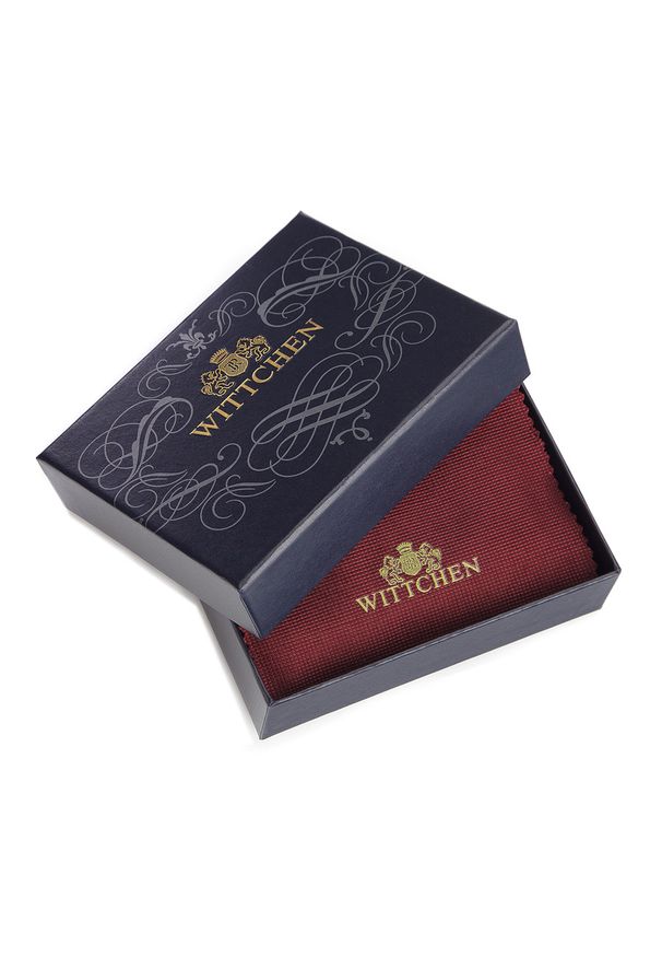 Wittchen - Etui na wizytówki skórzane metalowe. Kolor: brązowy. Materiał: skóra