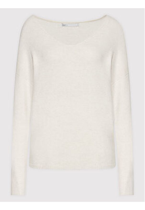 only - ONLY Sweter Rica 15224360 Beżowy Relaxed Fit. Kolor: beżowy. Materiał: syntetyk